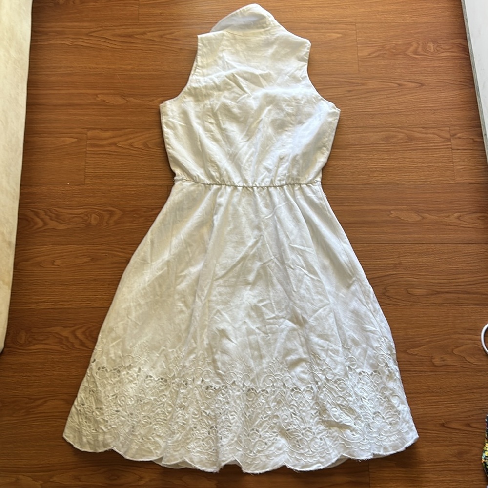Coldwater Creek White Sleeveless Midi Dress - Picture 5 of 6